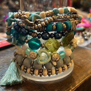 Lot of Colorful Beaded Bracelet Lot # 450